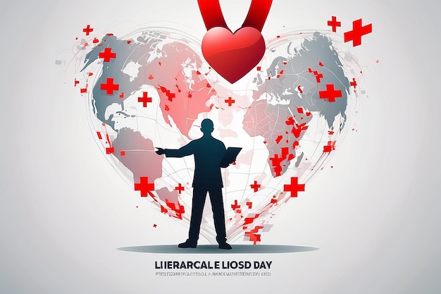 World red cross day concept vector illustration