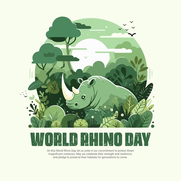 World Rhino Day Social Media Post Banner Template