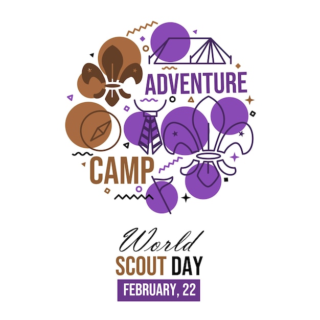 World scout day poster design