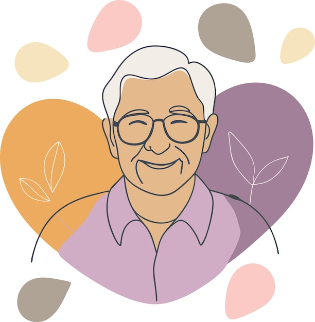 Vector world senior citizen day design