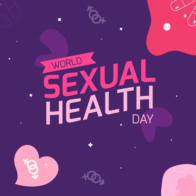 World sexual health day illustrator design template