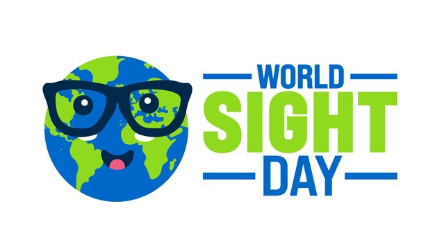 World Sight Day background or banner design template is observed every year in October Holiday