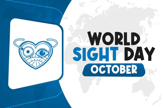 Vector world sight day background vector eye health and vision awareness design