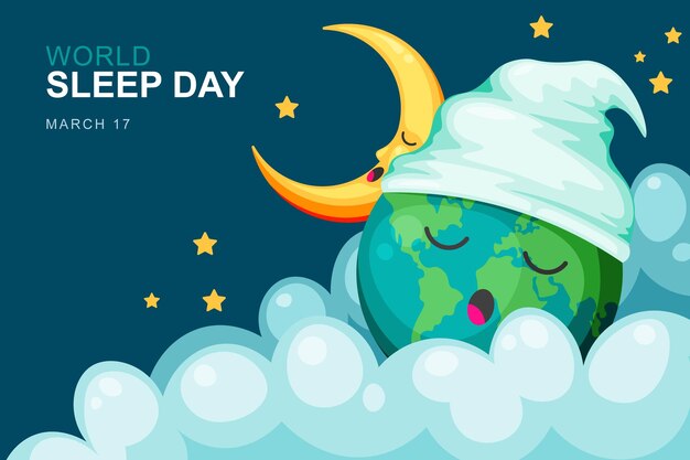 Vector world sleep day background