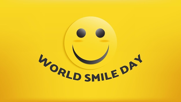 World smile day celebration background is suitable for celebrations and easy to edit