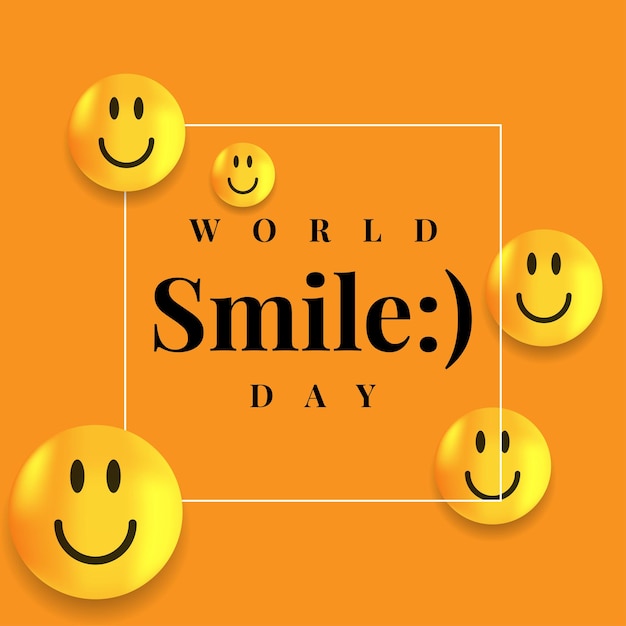 World smile day celebration template design