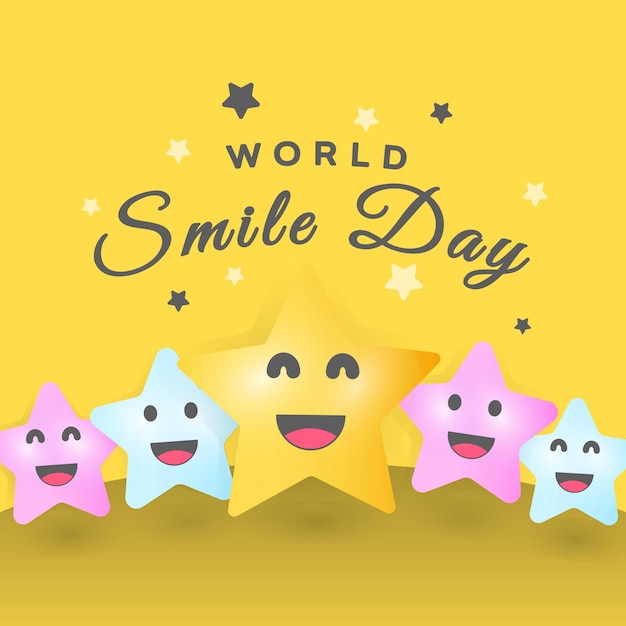 World smile day event celebration background