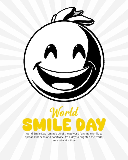 World Smile Day social media post banner template