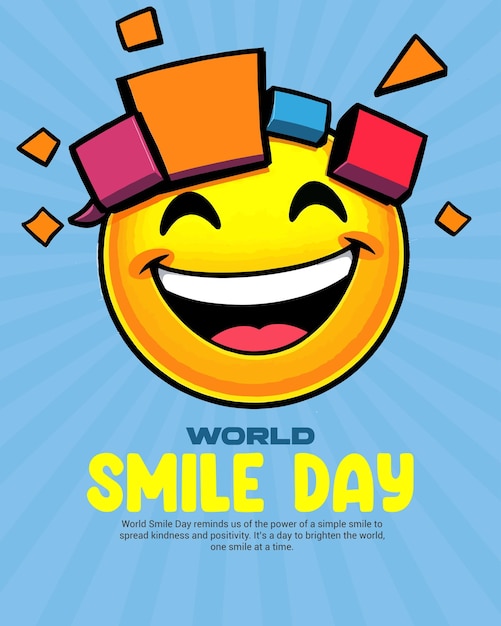 Vector world smile day social media post banner template