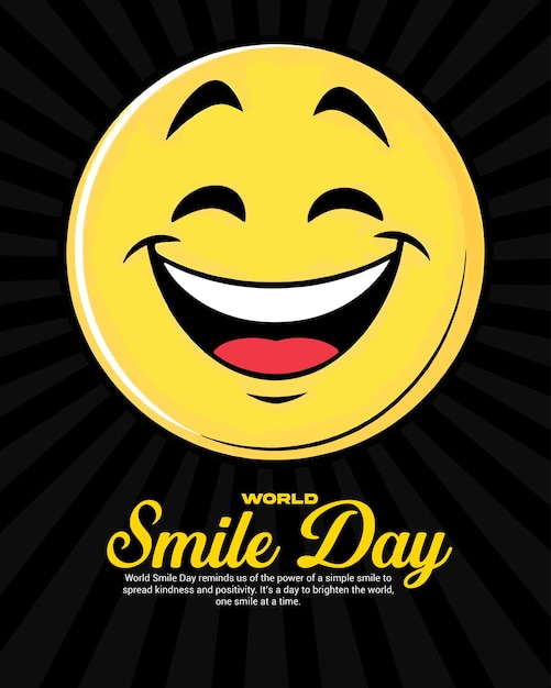 World Smile Day social media post banner template