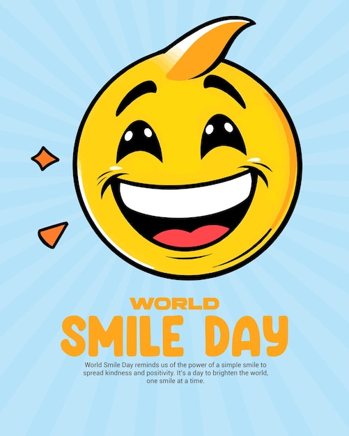 World Smile Day social media post banner template