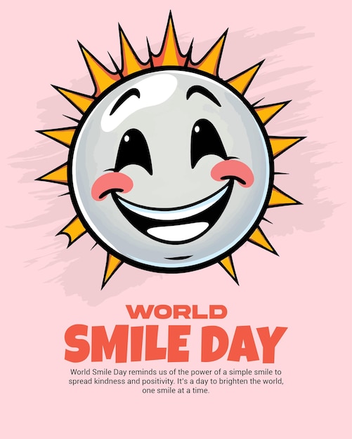 Vector world smile day social media post banner template