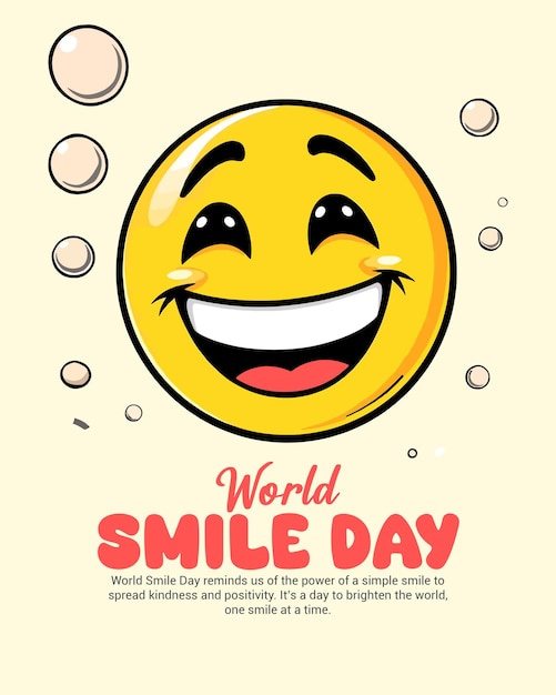 World Smile Day social media post banner template