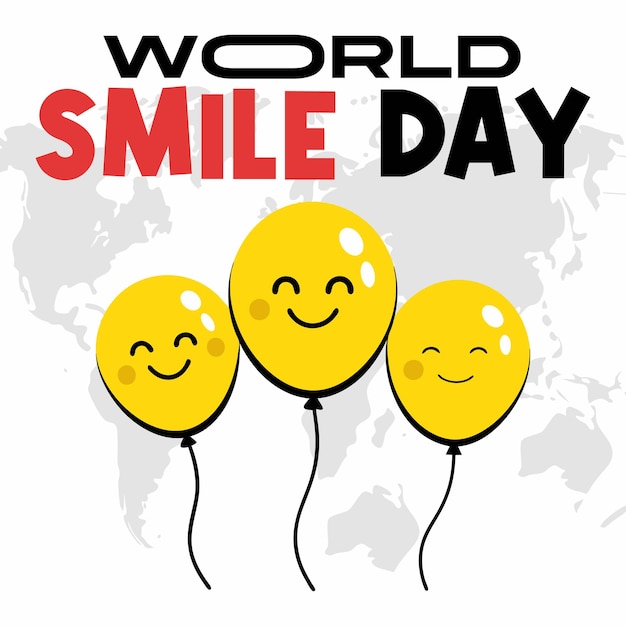 World Smile Day Vector Social Media post template design Illustration