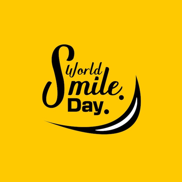 World smile day yellow background