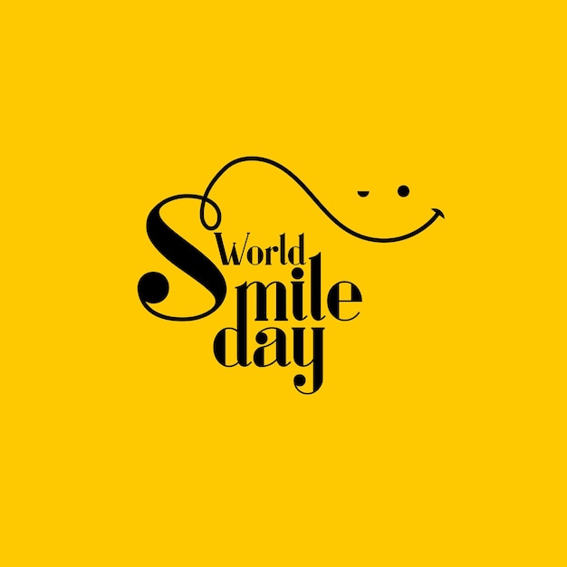 World smile day yellow background