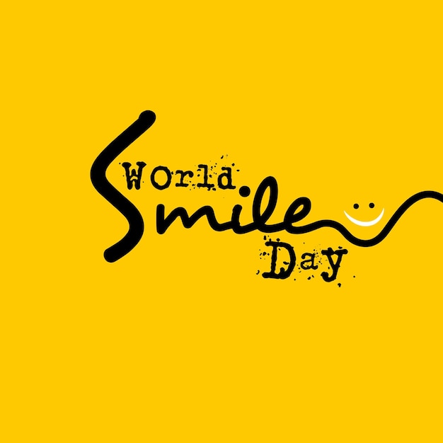 World smile day yellow background