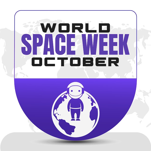 Vector world space week space exploration and astronomy vector design