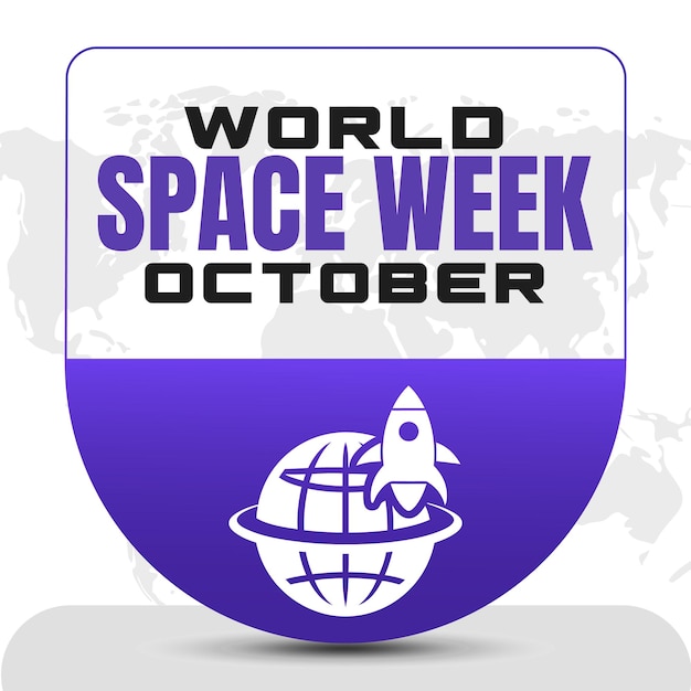 Vector world space week space exploration and astronomy vector design