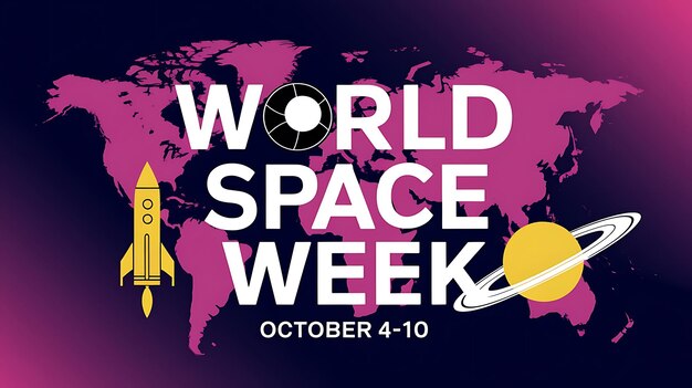 Vector world space week vector image illustration