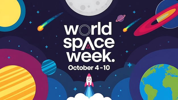 Vector world space week vector image illustration