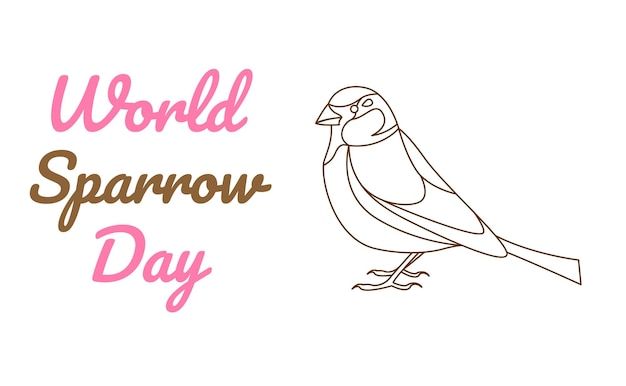 World Sparrow Day Vector illustration poster concept card banner