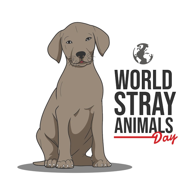 World stray animals day vector