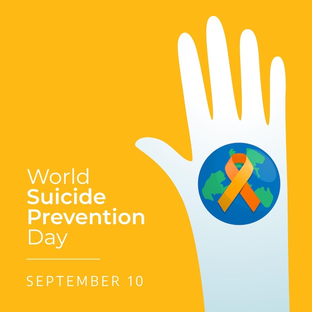 World suicide prevention day design template