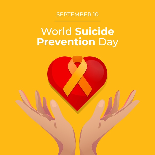 World suicide prevention day design template