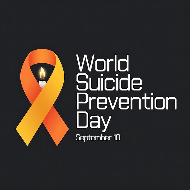 World Suicide Prevention Day Poster Flat Vector Illustration