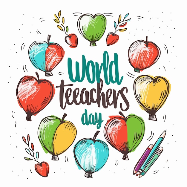 Vector world teachers day poster design vector