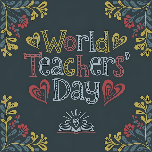 Vector world teachers day poster vector image illustration