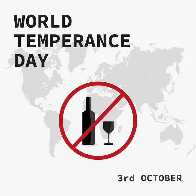 World Temperance Day Graphics Banner Vector Design Elements and poster