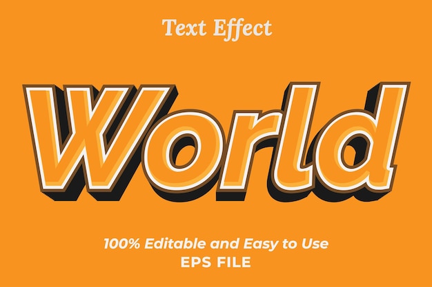 World text effect editable and easy to use