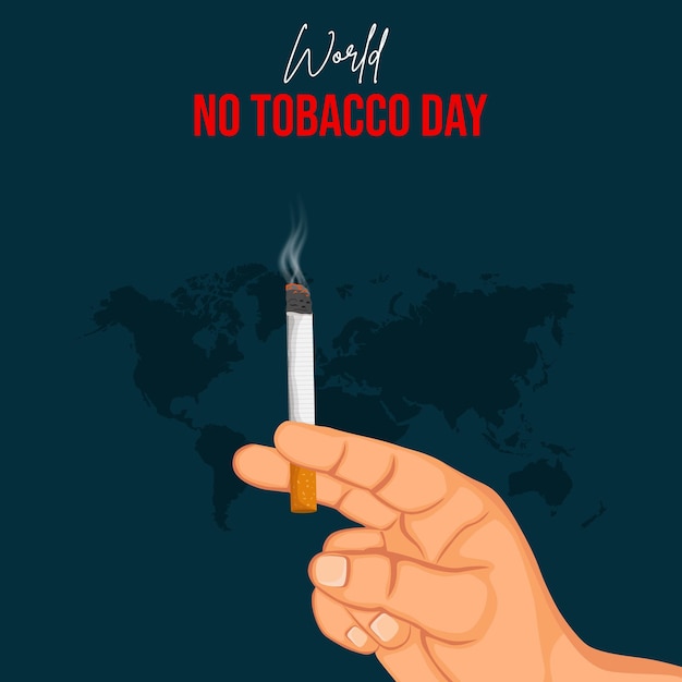 Vector world tobacco day no smoking day social media poster design