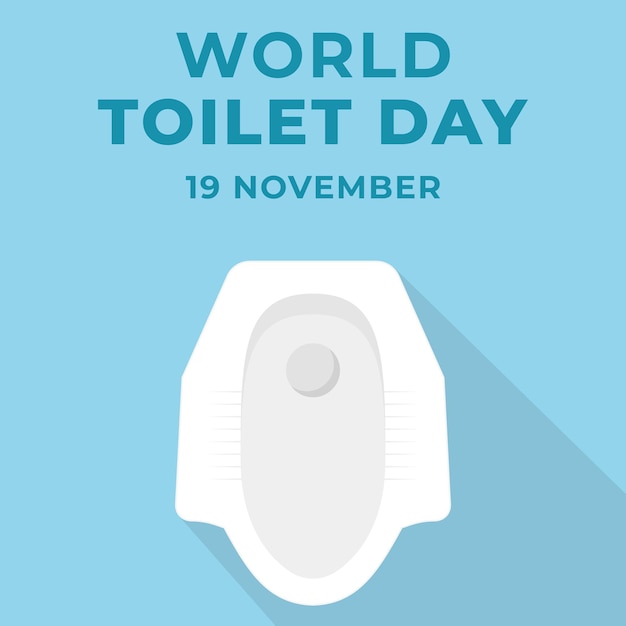 World toilet day in flat design illustration