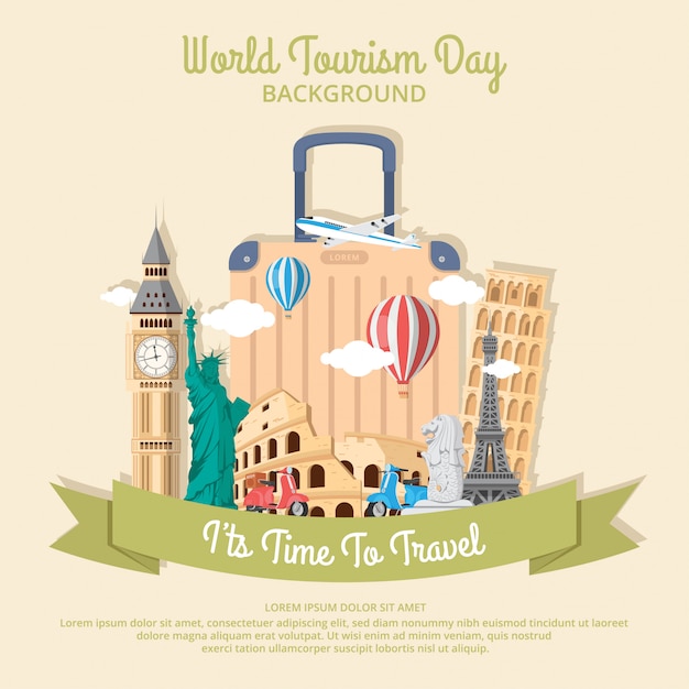 World tourism day background design