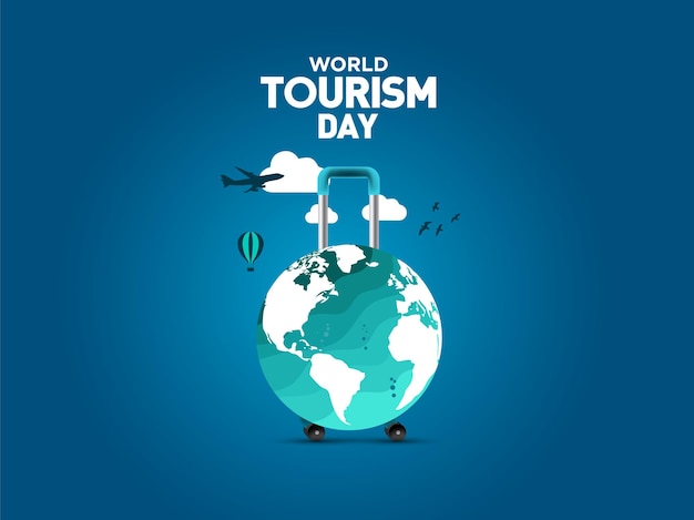 World Tourism Day concept vector illustration Travel concept illustration