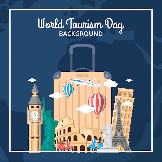 World tourism day vector design