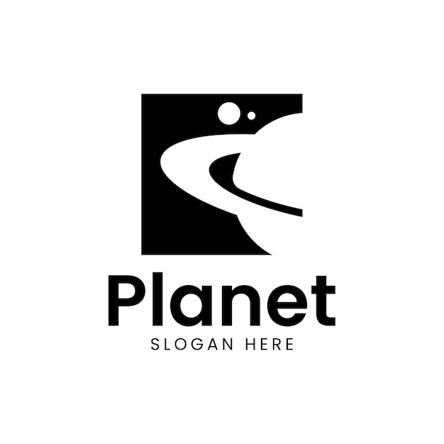 World Travel Planet Logo design Negative space