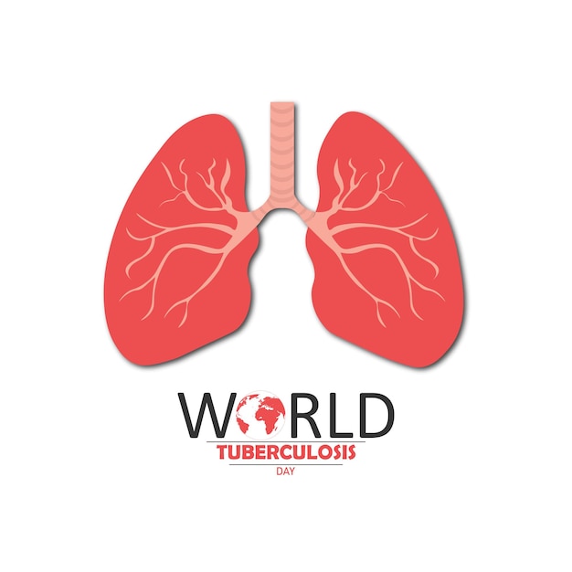 World Tuberculosis day with lungs design, vector illustration.