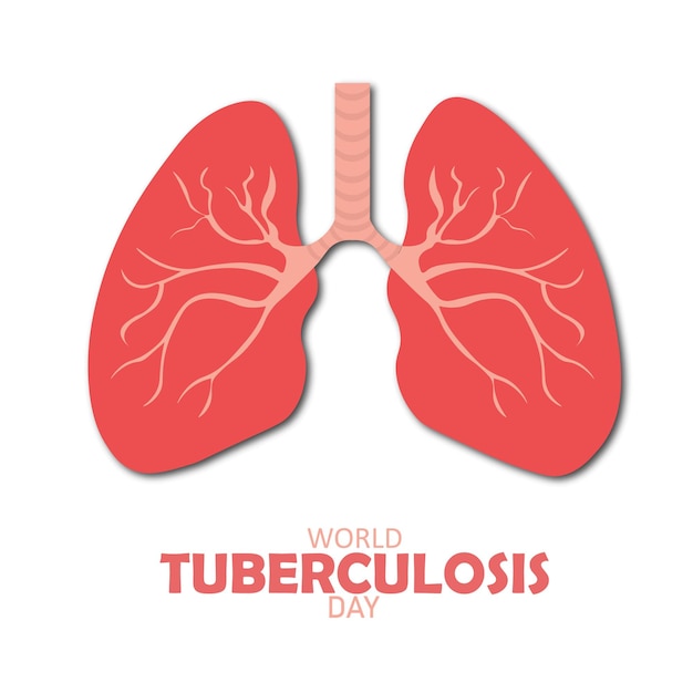 World Tuberculosis day with lungs design, vector illustration.