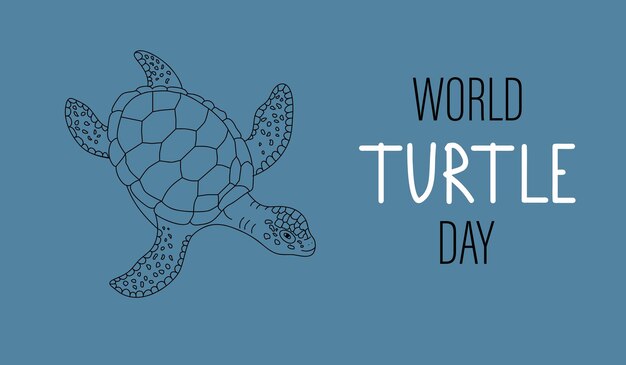 Vector world turtle day