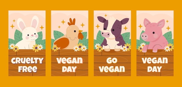 World vegan day instagram stories collection