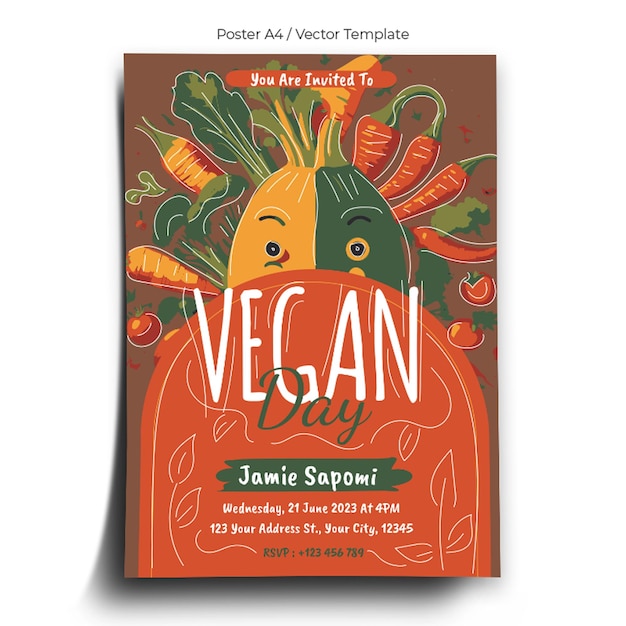 World Vegan Day Poster Template