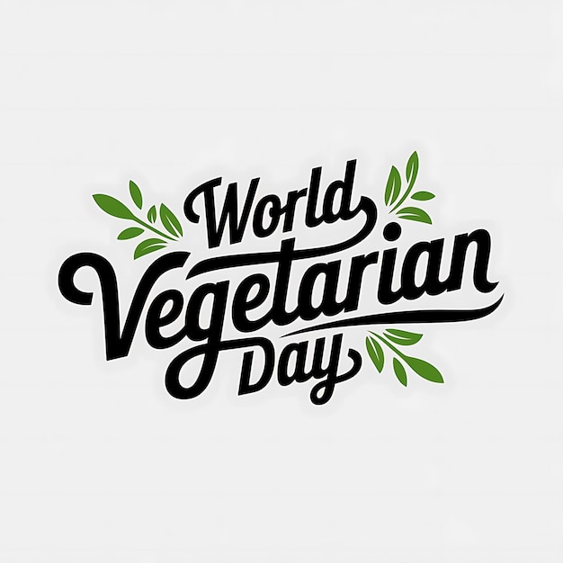 Vector world vegetarian day celebration poster flat vector image illustration