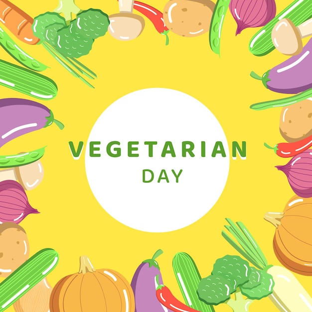 World Vegetarian Day Illustration Banner