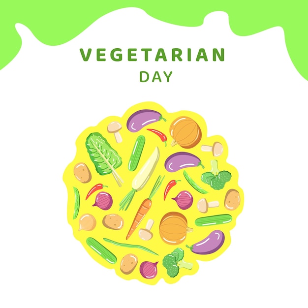 World Vegetarian Day Illustration Banner