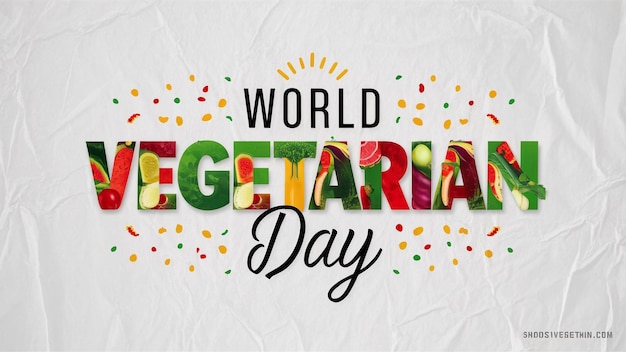 Vector world vegetarian day