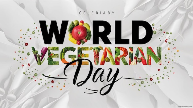 Vector world vegetarian day